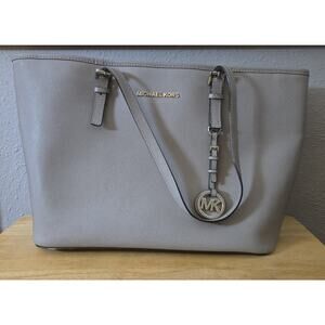 Michael Kors Jet Set Travel Top-Zip Tote Bag "Dove Grey"